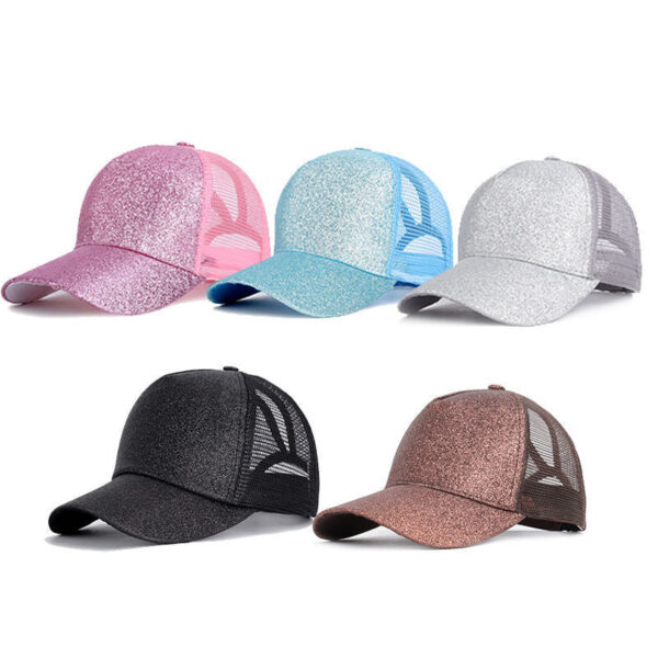 Wholesale Ponytail Sunscreen Fashion Hollow Mesh Baseball Cap