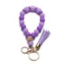 Wholesale Luminous Color Silicone Beaded Wrist Keychain