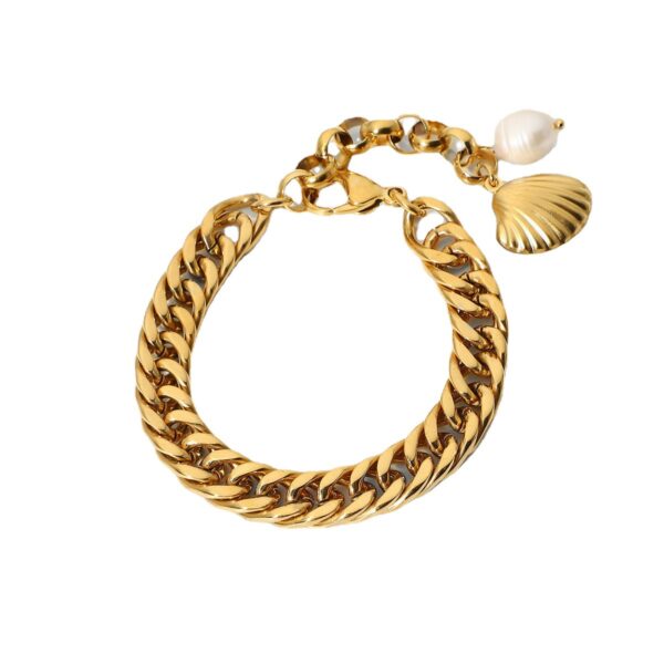 O1CN01z9XgfW1Bs2g9hYbAC_0-0-cib Wholesale Stainless Steel Pearl 18K Gold Plated Cuban Chain Bracelet