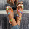 O1CN01z9oDqy211hZPNTJ5Y_2206815836925-0-cib Wholesale Pu Bohemian Colorful Flower Flat Sandals