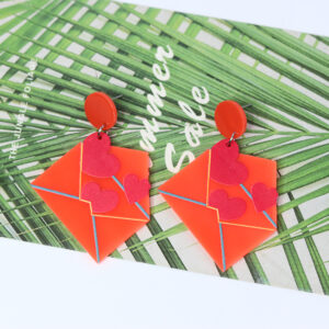 Fluorescent orange envelope