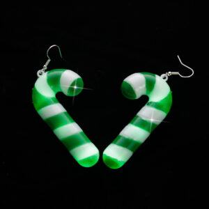 Green Crutch Earrings