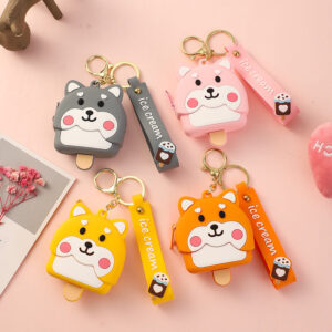 Wholesale Silicone Shiba Inu Dog Keychain Pendant Coin Purse