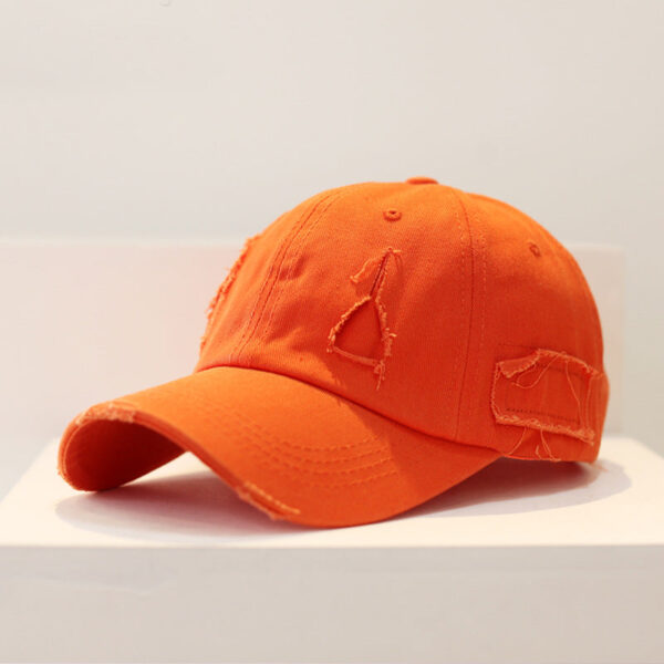 O1CN01zCfpby1MonhVgjsN4__2208611181482-0-cib Wholesale Distressed Hole Solid Color Hip Hop Baseball Cap