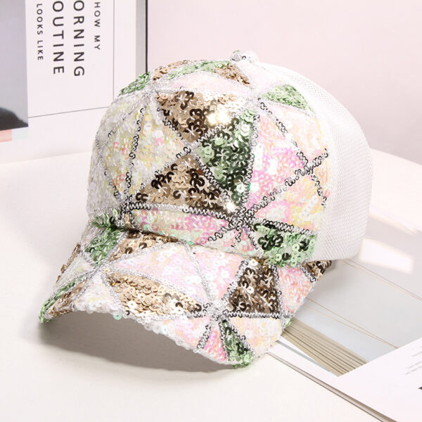 O1CN01zCl3qt1zFJzQyk4kH_2760286684-0-cib Wholesale Colorful Sequin Sequin Mesh Baseball Cap