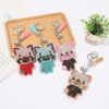 Wholesale Hot Diamond Velvet Cloth Teddy Bear Keychains