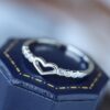 Wholesale Hollow Diamond Heart Shaped Sterling Silver Ring