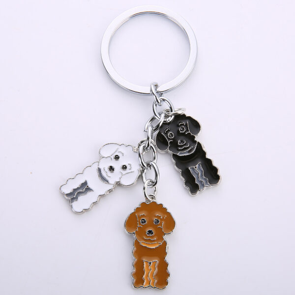 Wholesale Cartoon Poodle Cute Metal Keychain