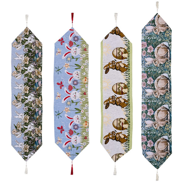 Wholesale of Easter Knitted Fabric Table and Flag Decorations