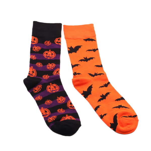 O1CN01zFbe9K1EFycm124r5_1640460323-0-cib Wholesale Halloween Pumpkin Devil Mid-calf Cotton Socks