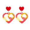Wholesale Valentine's Day Pink Love Envelope Acrylic Earrings