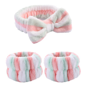 #14 Green three-color striped three-piece set (3 elastic)