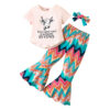 O1CN01zIYNOz1GNspJSHvVO_978260611-0-cib Wholesale Polyester Tops Flare Pants Two Piece Children's Clothing Set