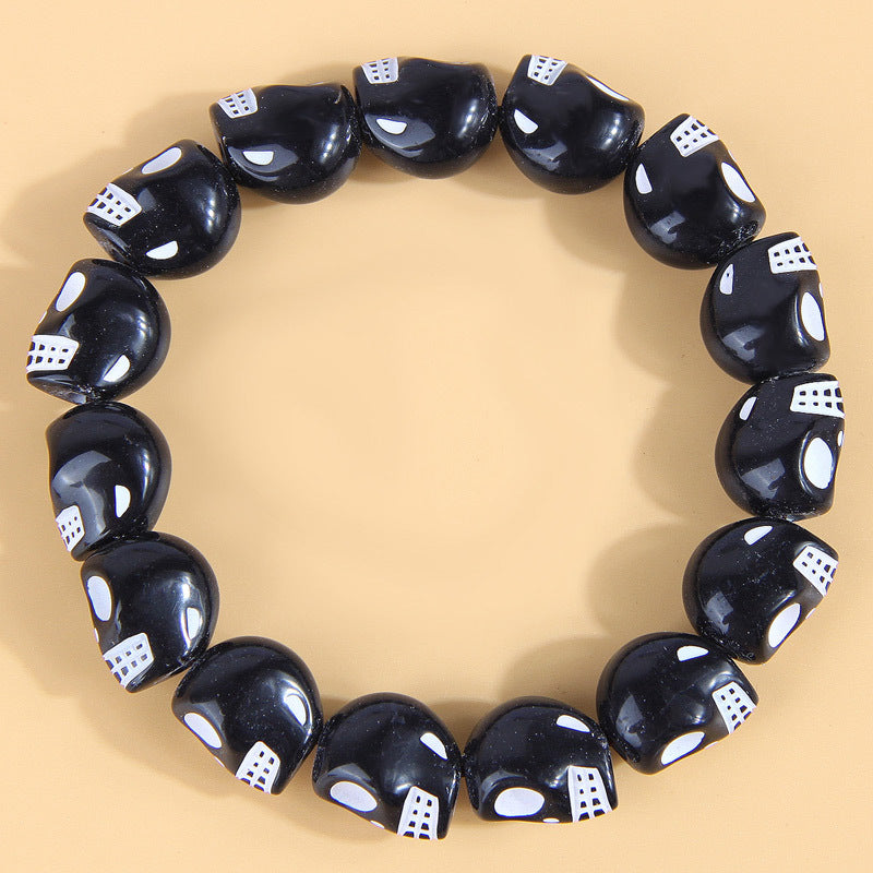 Wholesale Skull Beading Plastic Bracelet