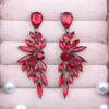Wholesale Crystal Symmetrical Wings Zinc Alloy Earrings