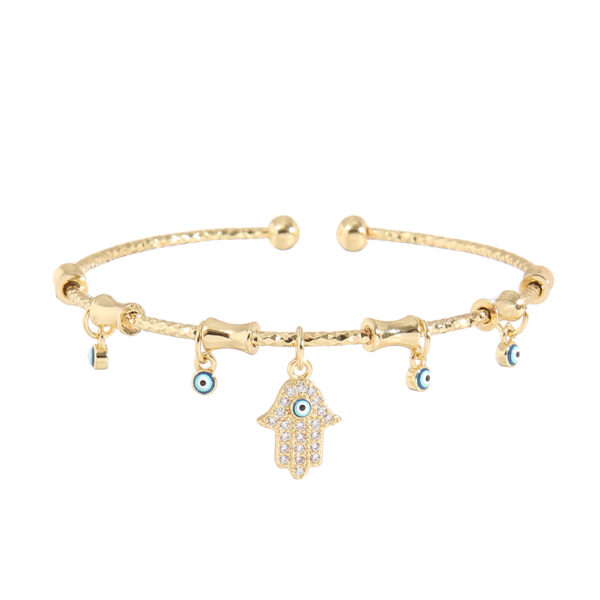 Wholesale Copper Plated Real Gold Demon Eye Bracelet