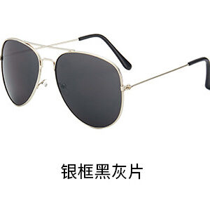 Silver frame gray lens