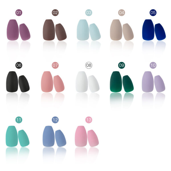 Wholesale Matte Full Sticker Solid Color Plastic Nail Stickers