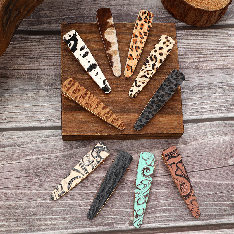 Wholesale Retro Leopard Print Hair Clip
