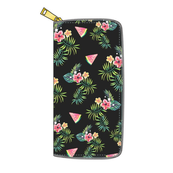 Wholesale Flower PU Long Zipper Wallet