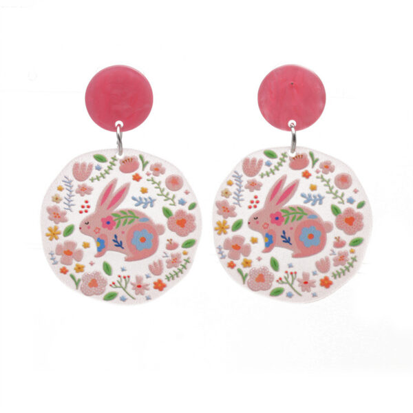 Wholesale Owl Rabbit Flowers Acrylic Earrings