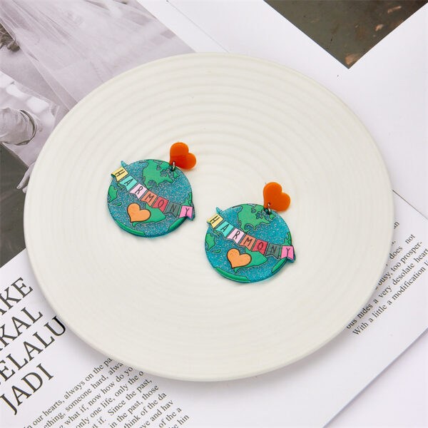 Wholesale Painted Matte Acrylic Earrings