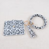 Wholesale PU Cow Pattern Card Holder Wrist Keychain