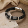 O1CN01zPHiEf1w2YCqrSaCa_3192076250-0-cib Wholesale Alloy Magnet Buckle Leather Rope Hand Woven Vintage Men's Bracelet