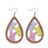 Wholesale Easter Openwork Bunny Wooden Earrings