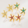 Wholesale Diamond Starfish Ocean Style Alloy Earrings