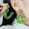 Wholesale St. Patrick's Clover Acrylic Earrings