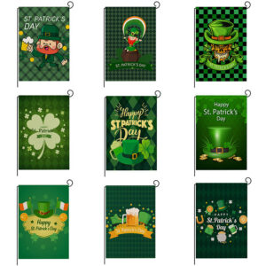 Wholesale Green St. Patrick's Day Linen Garden Flag