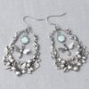 Wholesale Bee Flower Moonshine Gemstone Pendant Earrings