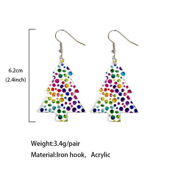O1CN01zSiTUD1zp35kvY0m7_2215459036762-0-cib Wholesale Christmas Tree Black and Red Plaid Colorful Acrylic Earrings