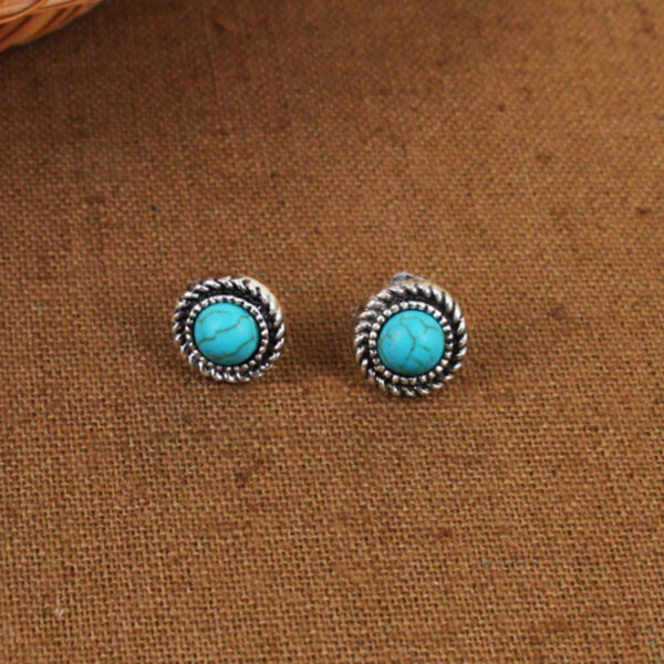 Wholesale Vintage Bohemian Double Circle Alloy Ear Studs