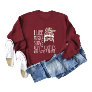 Wine red sweater (white color picture) / S