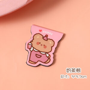 Milk tea bear / About 3 * 3.8cm