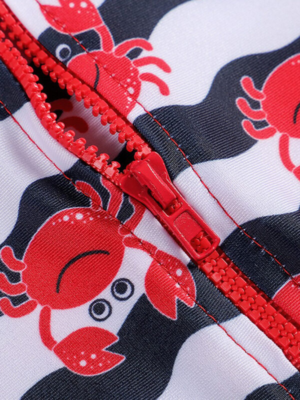 Wholesale Boys Cartoon Sunscreen Hot Spring Siamese Swimwear