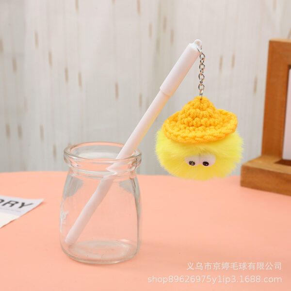 Wholesale Large Eyed Plastic Plush Cartoon Ballpoint Pens with Caps