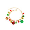 Wholesale Bell Cartoon Colorful Adjustable Christmas Alloy Gift Bracelet