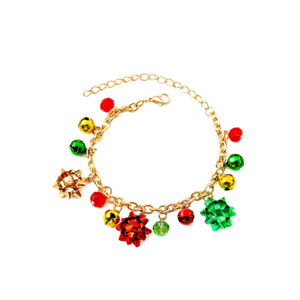 Wholesale Bell Cartoon Colorful Adjustable Christmas Alloy Gift Bracelet