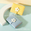 Wholesale Cute Little Flower Student Short Three Fold Ladies Pu Wallet
