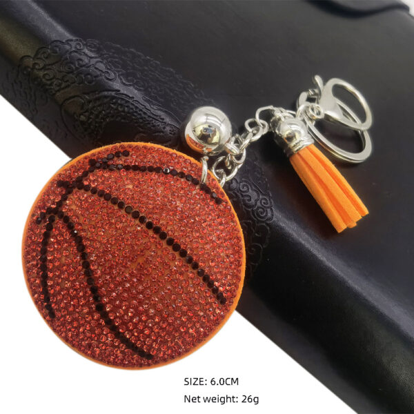 Wholesale Creative Gift Hot Rings Hot Drawing Diamond encrusted Volleyball Keyc