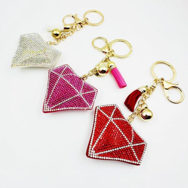 Wholesale Velvet Inlaid Diamond Keychains