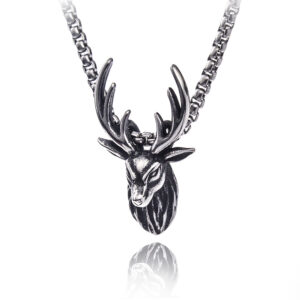 Deer + stainless steel chain