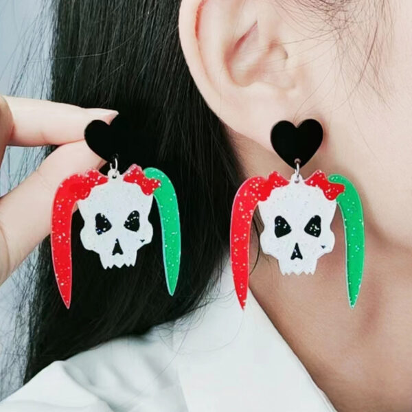 Wholesale Gothic Halloween Blood Knife Acrylic Earrings
