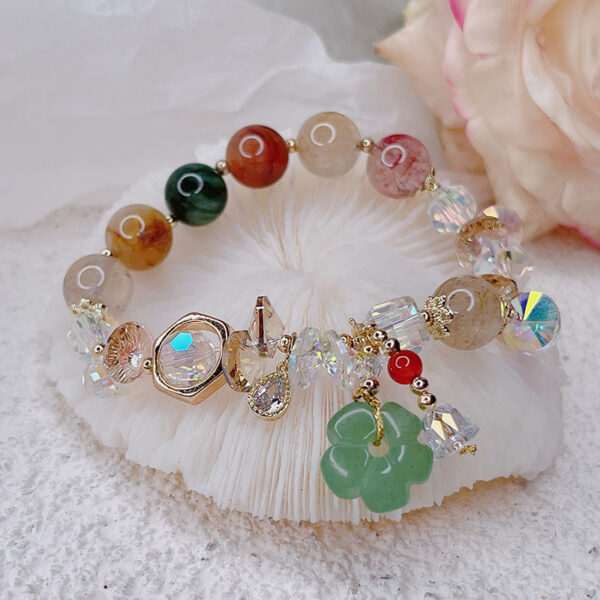 Wholesale Vintage Flower Crystal Beaded Bracelet