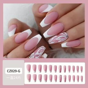 Cz092-g french petals [jelly glue + small wooden stick + rubbing strip]
