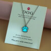 Wholesale Luminous Dog Paws Stainless Steel Necklaces