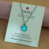 Wholesale Luminous Dog Paws Stainless Steel Necklaces